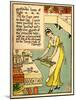 Maid Sets Knives & Forks On A Table-Walter Crane-Mounted Art Print