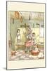 Maid Washes the Babies in the Laundry Room-Randolph Caldecott-Mounted Art Print