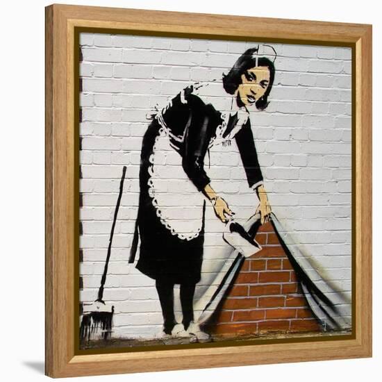 Maid-Banksy-Framed Premier Image Canvas