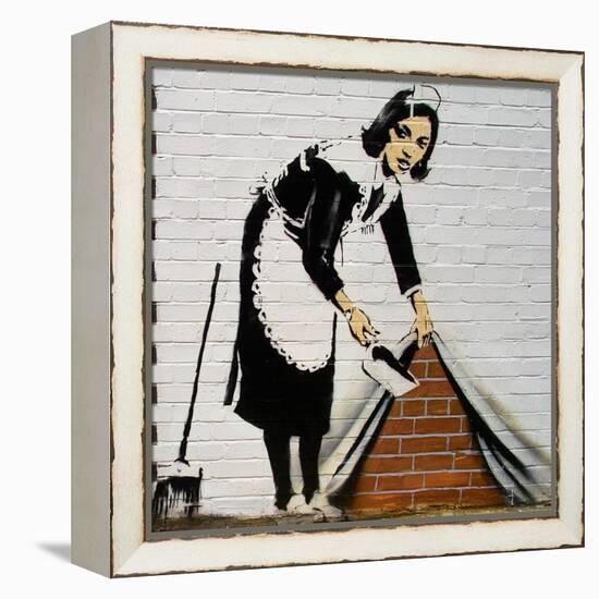 Maid-Banksy-Framed Premier Image Canvas