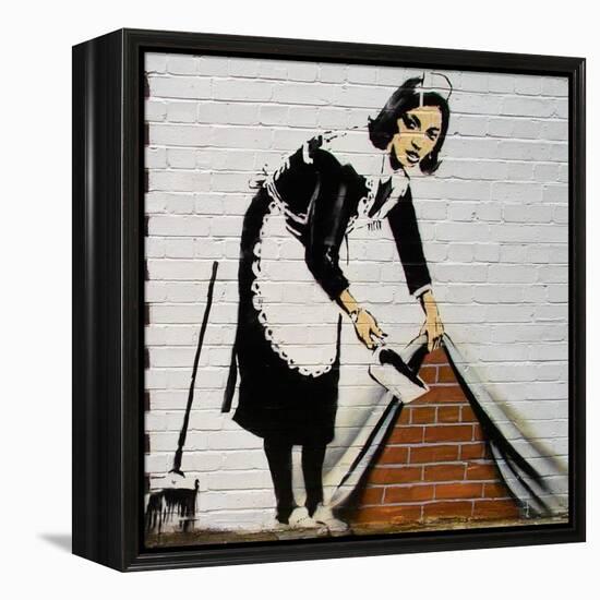 Maid-Banksy-Framed Premier Image Canvas