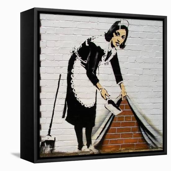 Maid-Banksy-Framed Premier Image Canvas