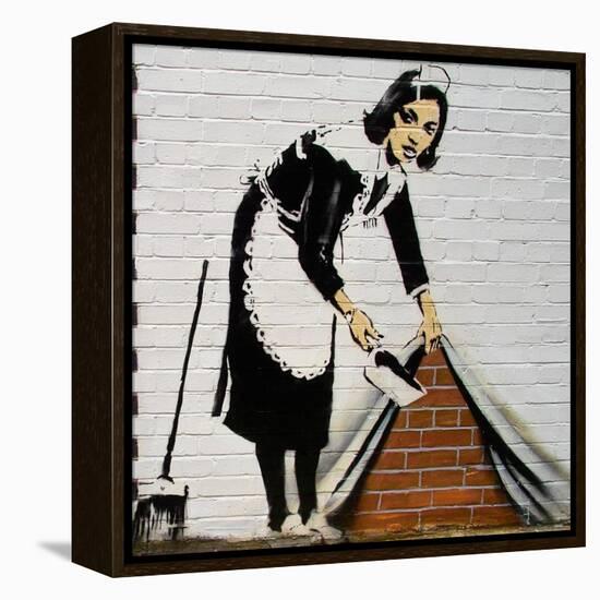 Maid-Banksy-Framed Premier Image Canvas