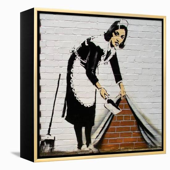 Maid-Banksy-Framed Premier Image Canvas