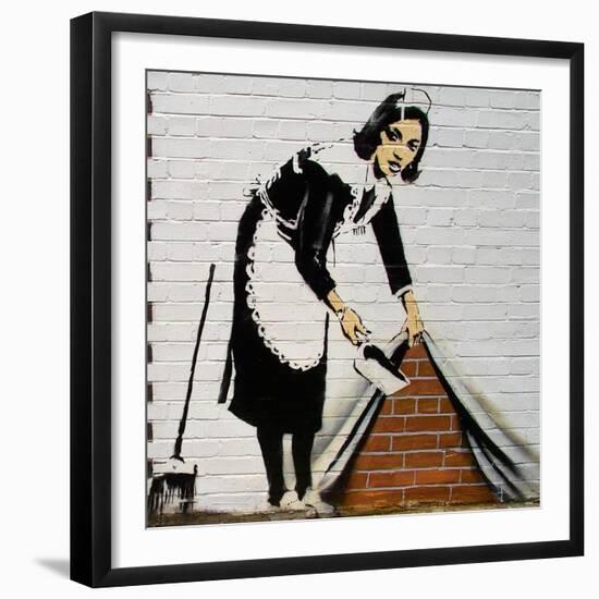 Maid-Banksy-Framed Premium Giclee Print