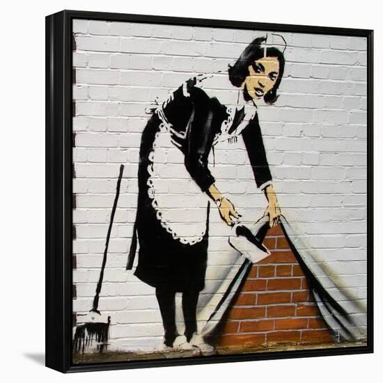 Maid-Banksy-Framed Premier Image Canvas