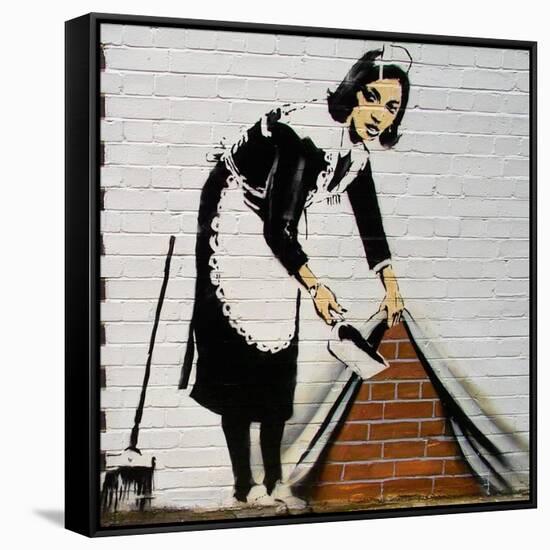 Maid-Banksy-Framed Premier Image Canvas