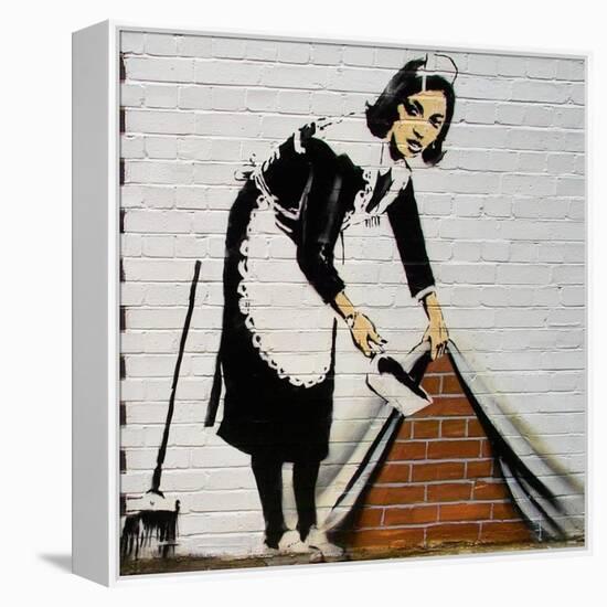 Maid-Banksy-Framed Premier Image Canvas