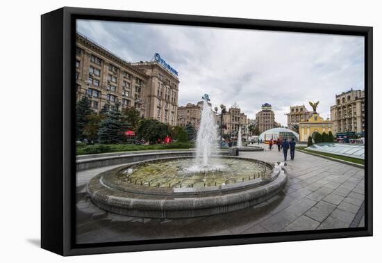 Maidan Nezalezhnosti Center of Kiev (Kyiv), Ukraine, Europe-Michael Runkel-Framed Premier Image Canvas