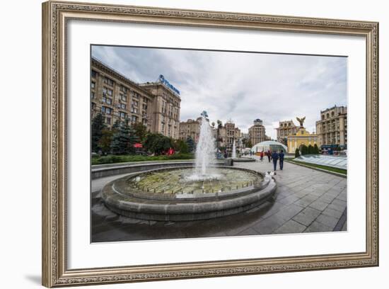 Maidan Nezalezhnosti Center of Kiev (Kyiv), Ukraine, Europe-Michael Runkel-Framed Photographic Print