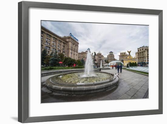 Maidan Nezalezhnosti Center of Kiev (Kyiv), Ukraine, Europe-Michael Runkel-Framed Photographic Print