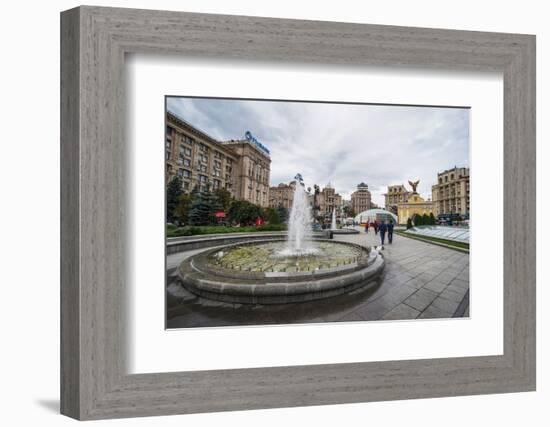 Maidan Nezalezhnosti Center of Kiev (Kyiv), Ukraine, Europe-Michael Runkel-Framed Photographic Print