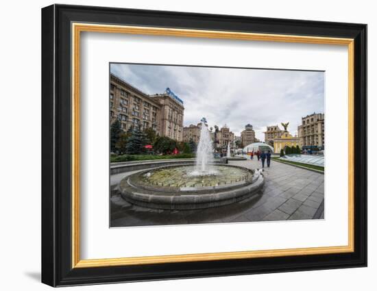 Maidan Nezalezhnosti Center of Kiev (Kyiv), Ukraine, Europe-Michael Runkel-Framed Photographic Print