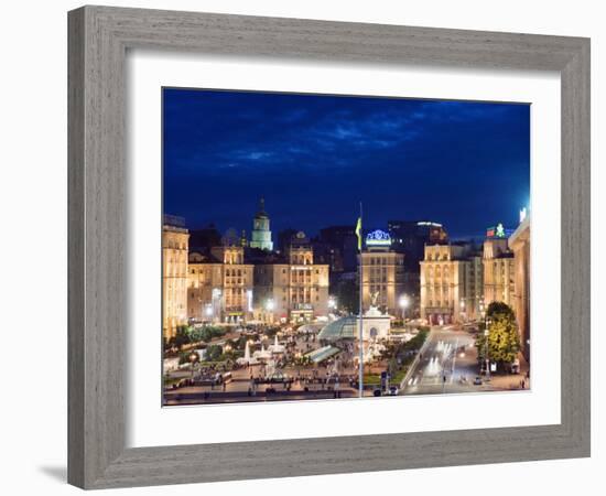 Maidan Nezalezhnosti, Kiev, Ukraine, Europe-Christian Kober-Framed Photographic Print