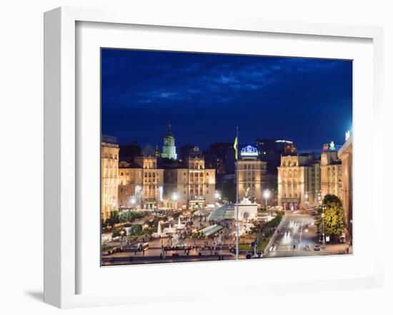 Maidan Nezalezhnosti, Kiev, Ukraine, Europe-Christian Kober-Framed Photographic Print