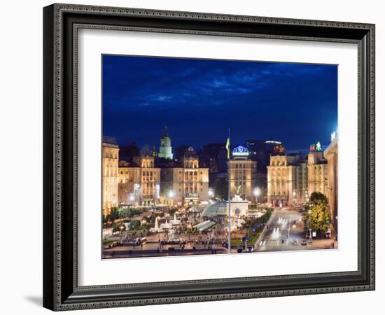 Maidan Nezalezhnosti, Kiev, Ukraine, Europe-Christian Kober-Framed Photographic Print