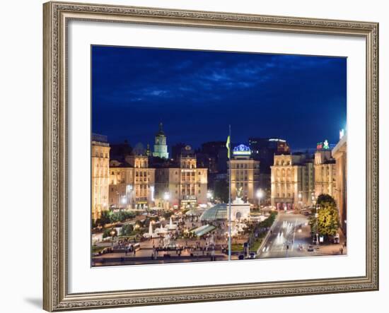 Maidan Nezalezhnosti, Kiev, Ukraine, Europe-Christian Kober-Framed Photographic Print