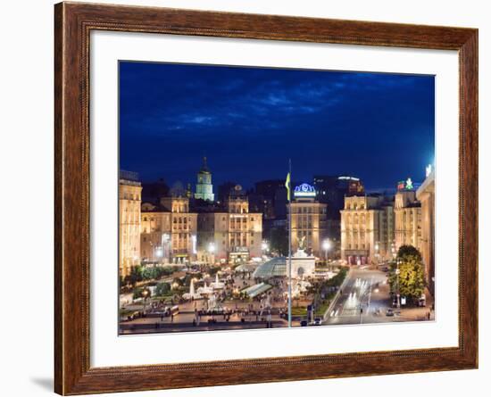 Maidan Nezalezhnosti, Kiev, Ukraine, Europe-Christian Kober-Framed Photographic Print