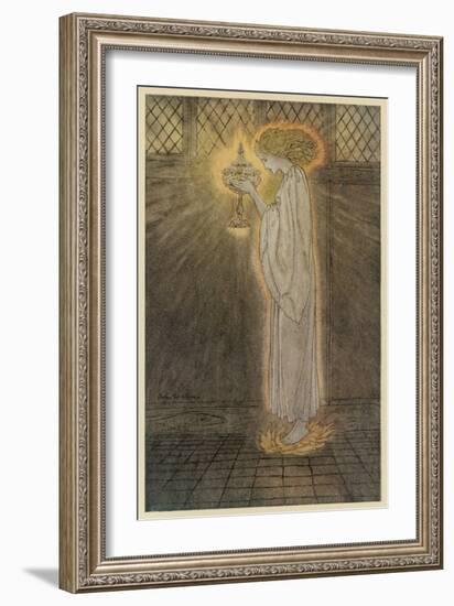 Maiden and Grail-Arthur Rackham-Framed Premium Giclee Print