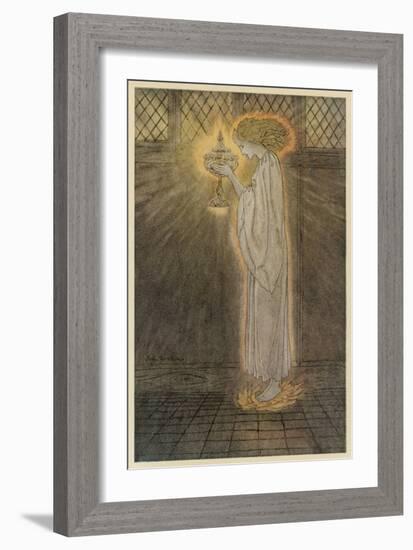 Maiden and Grail-Arthur Rackham-Framed Premium Giclee Print