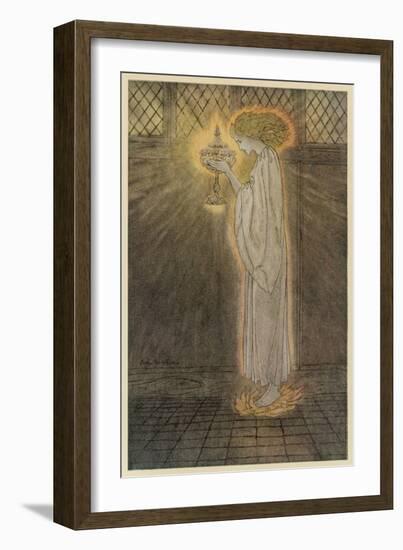 Maiden and Grail-Arthur Rackham-Framed Premium Giclee Print