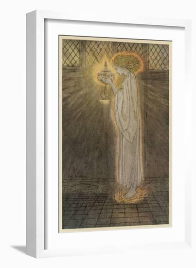 Maiden and Grail-Arthur Rackham-Framed Premium Giclee Print