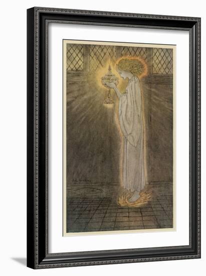 Maiden and Grail-Arthur Rackham-Framed Premium Giclee Print