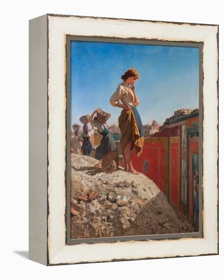 Maiden in the Excavations of Pompeii-Filippo Palizzi-Framed Premier Image Canvas