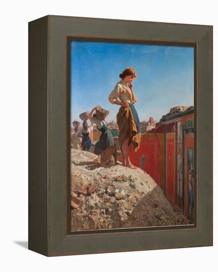 Maiden in the Excavations of Pompeii-Filippo Palizzi-Framed Premier Image Canvas