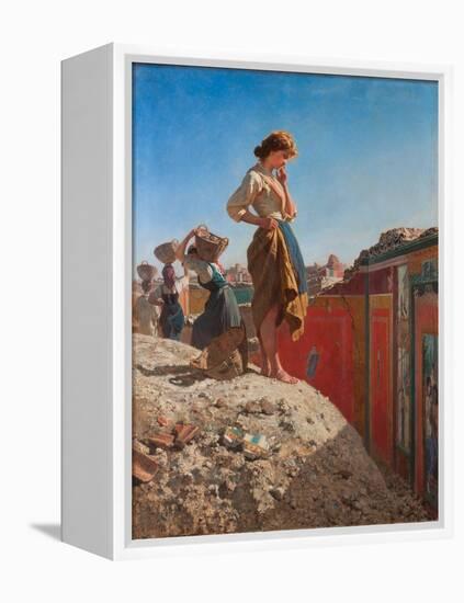 Maiden in the Excavations of Pompeii-Filippo Palizzi-Framed Premier Image Canvas