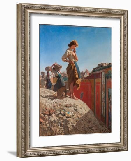 Maiden in the Excavations of Pompeii-Filippo Palizzi-Framed Giclee Print