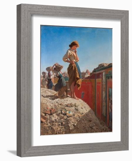 Maiden in the Excavations of Pompeii-Filippo Palizzi-Framed Giclee Print