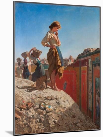 Maiden in the Excavations of Pompeii-Filippo Palizzi-Mounted Giclee Print