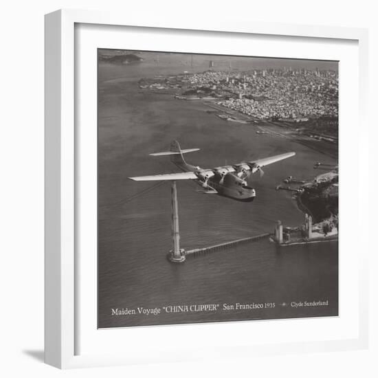 Maiden Voyage, China Clipper, San Francisco, California 1935-Clyde Sunderland-Framed Art Print