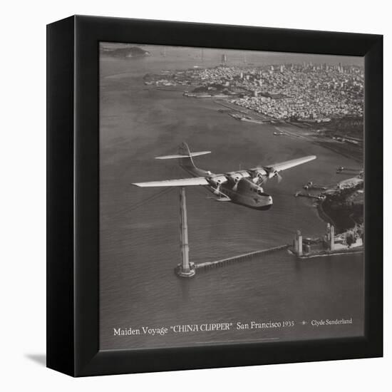 Maiden Voyage, China Clipper, San Francisco, California 1935-Clyde Sunderland-Framed Stretched Canvas