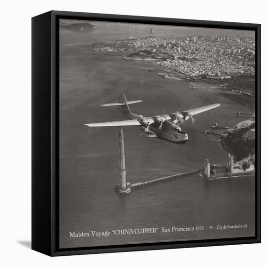 Maiden Voyage, China Clipper, San Francisco, California 1935-Clyde Sunderland-Framed Stretched Canvas