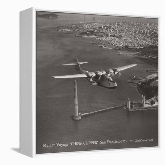 Maiden Voyage, China Clipper, San Francisco, California 1935-Clyde Sunderland-Framed Stretched Canvas