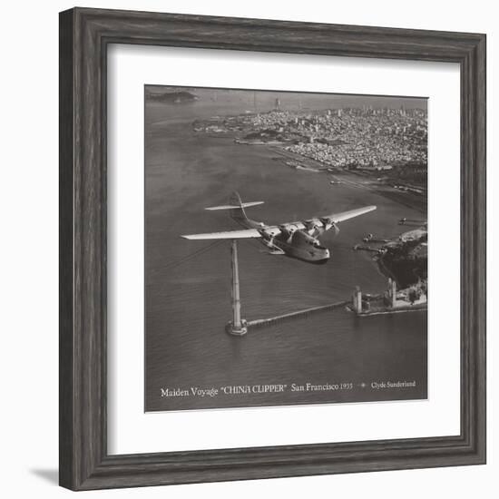 Maiden Voyage, China Clipper, San Francisco, California 1935-Clyde Sunderland-Framed Art Print