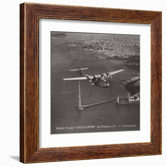 Maiden Voyage, China Clipper, San Francisco, California 1935-Clyde Sunderland-Framed Art Print