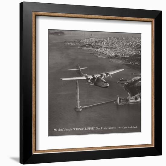 Maiden Voyage, China Clipper, San Francisco, California 1935-Clyde Sunderland-Framed Art Print