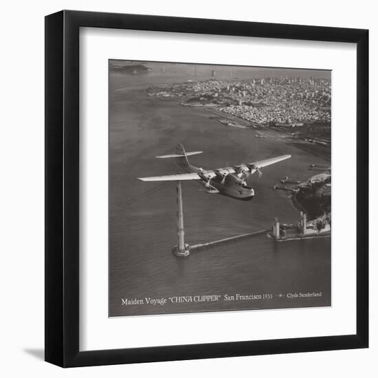 Maiden Voyage, China Clipper, San Francisco, California 1935-Clyde Sunderland-Framed Art Print