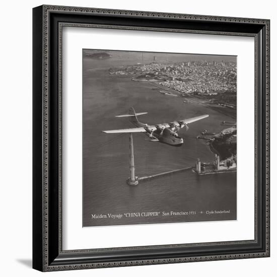 Maiden Voyage, China Clipper, San Francisco, California 1935-Clyde Sunderland-Framed Art Print