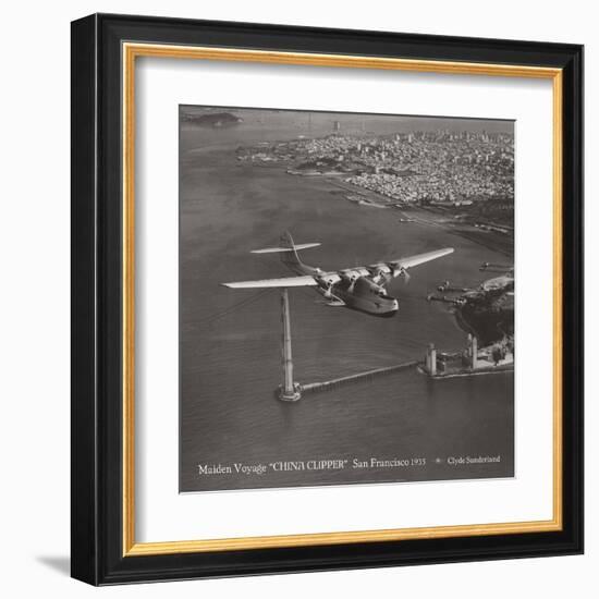 Maiden Voyage, China Clipper, San Francisco, California 1935-Clyde Sunderland-Framed Art Print