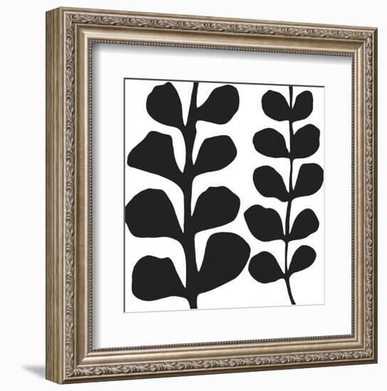 Maidenhair (black on white)-Denise Duplock-Framed Art Print