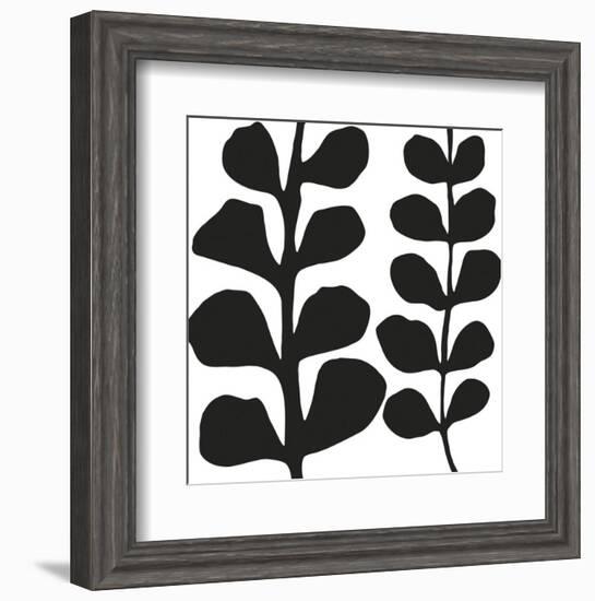 Maidenhair (black on white)-Denise Duplock-Framed Art Print