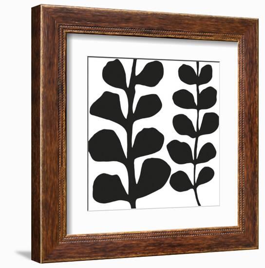 Maidenhair (black on white)-Denise Duplock-Framed Art Print