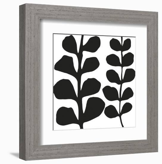 Maidenhair (black on white)-Denise Duplock-Framed Art Print