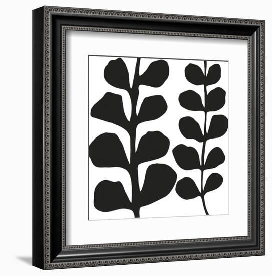Maidenhair (black on white)-Denise Duplock-Framed Art Print