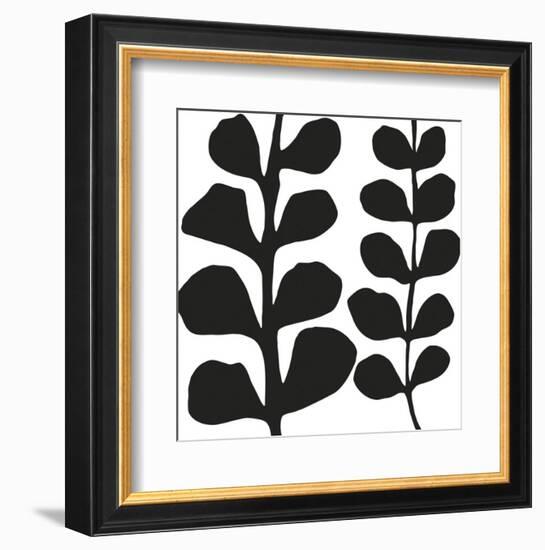 Maidenhair (black on white)-Denise Duplock-Framed Art Print