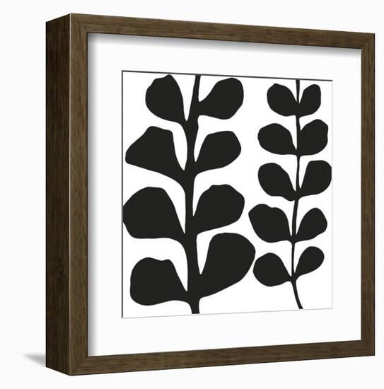 Maidenhair (black on white)-Denise Duplock-Framed Art Print